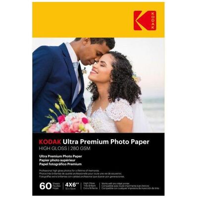 Kodak Ultra Premium Fotopapier - 10x15cm - Glänzend - Pack 60 Kodak Ultra Premium Fotopapier - 10x15cm - Glänzend - Pack 60