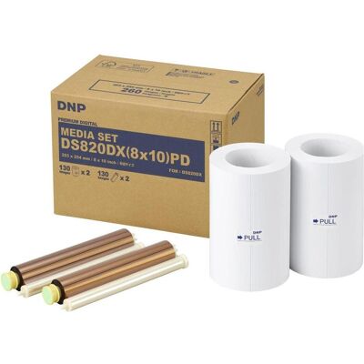 DNP Papier 2 Rollen je 110 St. 20x30 Einseitig für DS820DX (20x30 cm), Fotopapier, Mehrfarbig DNP Papier 2 Rollen je 110 St. 20x30 Einseitig für DS820DX (20x30 cm), Fotopapier, Mehrfarbig