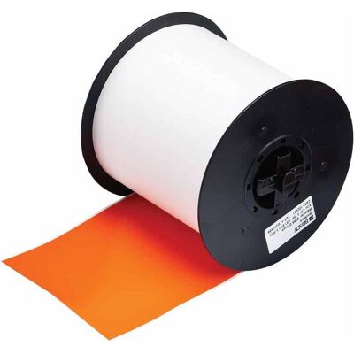 Brady, Etikettenrolle, B-7569, Standard Vinylband, Orange, glänzend, 101.00 mm x 35.00 m, permanent, Endlos, f. Min (107.95 mm) Brady, Etikettenrolle, B-7569, Standard Vinylband, Orange, glänzend, 101.00 mm x 35.00 m, permanent, Endlos, f. Min (107.95 mm)
