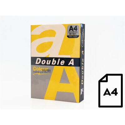 Double A, Kopierpapier, Farbiges Papier, 80 g, A4, 500 Blatt, GOLD (A4, 80 g/m²) Double A, Kopierpapier, Farbiges Papier, 80 g, A4, 500 Blatt, GOLD (A4, 80 g/m²)