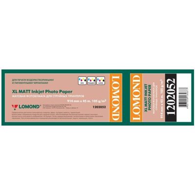Lomond XL Photo Paper Matte 105 g/m2 914mm*45m (105 g/m²), Fotopapier, Weiss Lomond XL Photo Paper Matte 105 g/m2 914mm*45m (105 g/m²), Fotopapier, Weiss