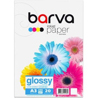 Barva Photo paper Glossy, 200 g/m², A3, 20 sheets (200 g/m², A3, 20 Stk.), Fotopapier Barva Photo paper Glossy, 200 g/m², A3, 20 sheets (200 g/m², A3, 20 Stk.), Fotopapier