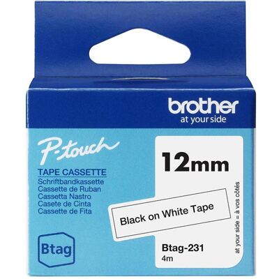 Brother Beschriftungsband, Btag-231 Label-Making Tape (Schwarz, Weiss) Brother Beschriftungsband, Btag-231 Label-Making Tape (Schwarz, Weiss)