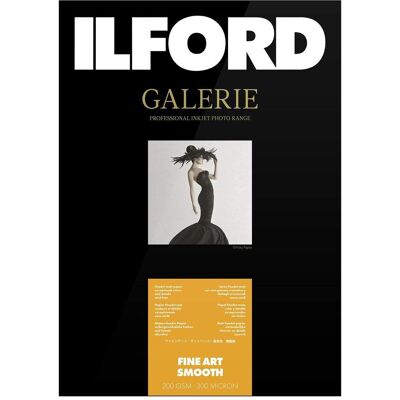 Ilford Galerie FineArt Smooth 200g A4 25 Blatt (200 g/m², A4, 25 Stk.), Fotopapier, Weiss Ilford Galerie FineArt Smooth 200g A4 25 Blatt (200 g/m², A4, 25 Stk.), Fotopapier, Weiss