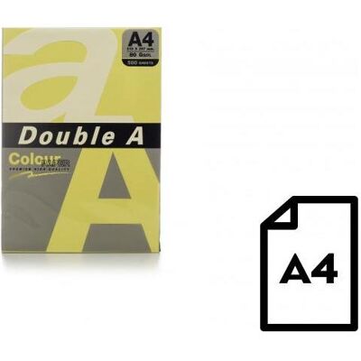 Double A, Kopierpapier, Farbiges Papier, 80 g, A4, 500 Blatt, Butter (A4, 500 Blätter, 80 g/m²) Double A, Kopierpapier, Farbiges Papier, 80 g, A4, 500 Blatt, Butter (A4, 500 Blätter, 80 g/m²)