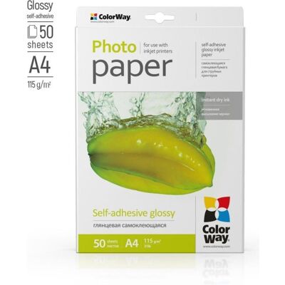 Colorway Bürobedarf Selbstklebendes Fotopapier Glänzend 115-80 g/m² A4 (115 g/m², A4), Fotopapier Colorway Bürobedarf Selbstklebendes Fotopapier Glänzend 115-80 g/m² A4 (115 g/m², A4), Fotopapier