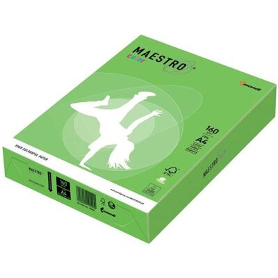 Maestro Color, Kopierpapier, Kopierpapier A4 160g 250Bl mittelgrün (A4, 160 g/m²) Maestro Color, Kopierpapier, Kopierpapier A4 160g 250Bl mittelgrün (A4, 160 g/m²)