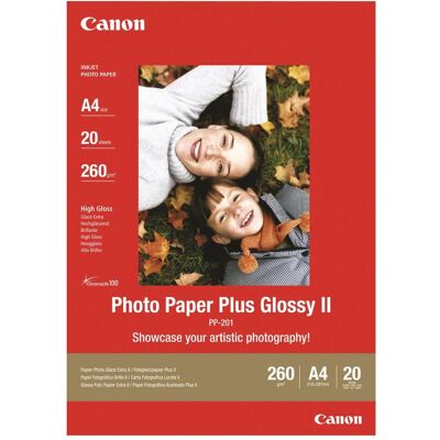 Canon Plus II (265 g/m², 10 x 15 cm, 5 Stk.), Fotopapier, Weiss Canon Plus II (265 g/m², 10 x 15 cm, 5 Stk.), Fotopapier, Weiss