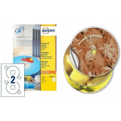 Avery Dennison, Etiketten, Etiketten Zweckform L6043-25, CD/DVD, ClassicSize, weiss, Pk. 25 Stk. Avery Dennison, Etiketten, Etiketten Zweckform L6043-25, CD/DVD, ClassicSize, weiss, Pk. 25 Stk.