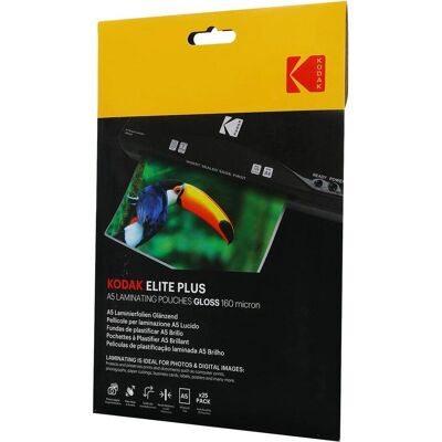 Kodak Laminierfolie, A5 Laminierfolie 25 Stück, 160 microns, glänzend (A5, 25 Stk., 160 µm) Kodak Laminierfolie, A5 Laminierfolie 25 Stück, 160 microns, glänzend (A5, 25 Stk., 160 µm)