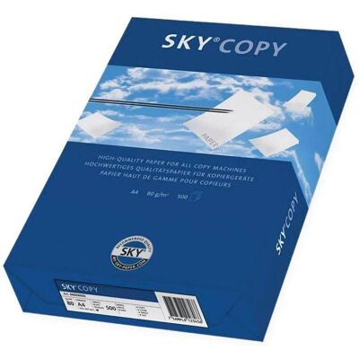 SKY, Kopierpapier, Kopierpapier A4, Weiss, 80 g/m², 500 Blatt, Geeignet (A4, 500 Blätter, 80 g/m²) SKY, Kopierpapier, Kopierpapier A4, Weiss, 80 g/m², 500 Blatt, Geeignet (A4, 500 Blätter, 80 g/m²)