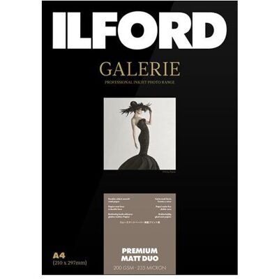 Ilford Galerie Premium Duo Matt 200 g/m² A3+ 50 Blatt (200 g/m², A3+, 50 Stk.), Fotopapier, Weiss Ilford Galerie Premium Duo Matt 200 g/m² A3+ 50 Blatt (200 g/m², A3+, 50 Stk.), Fotopapier, Weiss