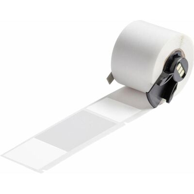 Brady, Etikettenrolle, M6-109-427, Vinyl, selbstlaminierend, Weiss/Transparent, matt, 38.10 x 38.10(101.60) mm, für Brady, Etikettenrolle, M6-109-427, Vinyl, selbstlaminierend, Weiss/Transparent, matt, 38.10 x 38.10(101.60) mm, für