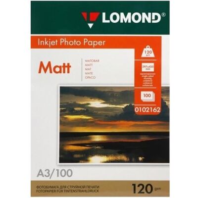 Lomond Fotopapier Matt A3 120 g/m², 100 Blatt Lomond Fotopapier Matt A3 120 g/m², 100 Blatt