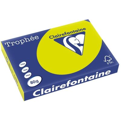 Clairalfa, Kopierpapier, Multifunktionspapier Troph‚e, A3, neongrn (A3, 500 Blätter, 80 g/m²) Clairalfa, Kopierpapier, Multifunktionspapier Troph‚e, A3, neongrn (A3, 500 Blätter, 80 g/m²)