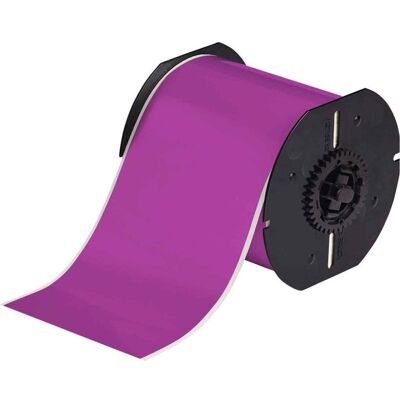 Brady, Etikettenrolle, B30C-4000-595-PL, Hochleistungsvinyl, Violett, glänzend, 101.60 mm x 30.48 m, permanent, End (107.95 mm) Brady, Etikettenrolle, B30C-4000-595-PL, Hochleistungsvinyl, Violett, glänzend, 101.60 mm x 30.48 m, permanent, End (107.95 mm)