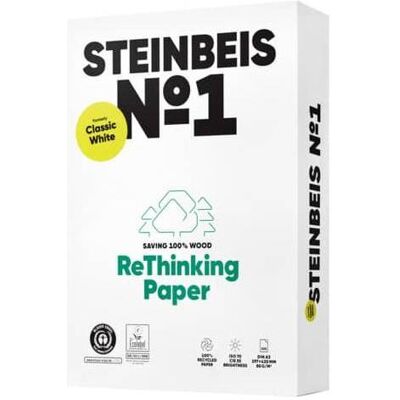Steinbeis, Kopierpapier, Kopierpapier No.1 Rec. 80g weiss A3 500Bl (A3, 80 g/m²) Steinbeis, Kopierpapier, Kopierpapier No.1 Rec. 80g weiss A3 500Bl (A3, 80 g/m²)