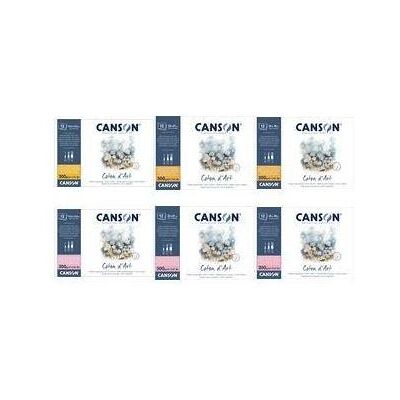 Canson, Heft + Block, Aquarellblock Coton d'Art, 260 x 360 mm, naturweiss 12 Blatt, 300 g/qm, besteht aus 100% Baumwolle Canson, Heft + Block, Aquarellblock Coton d'Art, 260 x 360 mm, naturweiss 12 Blatt, 300 g/qm, besteht aus 100% Baumwolle