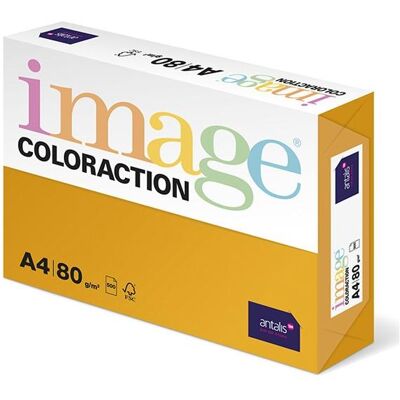 Image, Kopierpapier, Xerographisches Papier Coloraction, Venezia, A4, 80 g/m2, dunkel orange, 500 Blatt, für Tintendruck (A4, 500 Blätter, 80 g/m²) Image, Kopierpapier, Xerographisches Papier Coloraction, Venezia, A4, 80 g/m2, dunkel orange, 500 Blatt, für Tintendruck (A4, 500 Blätter, 80 g/m²)