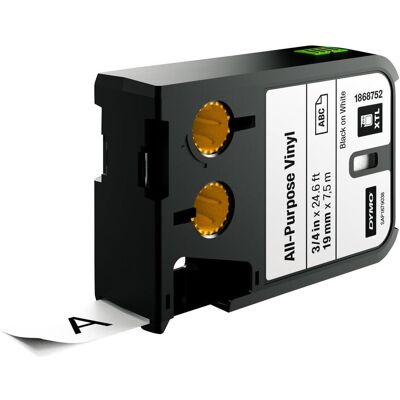 Dymo XTL Allzweck-Vinyl - Vinyl - permanent - 1 Rolle - Schwarz auf Weiß - Etikettenband Dymo XTL Allzweck-Vinyl - Vinyl - permanent - 1 Rolle - Schwarz auf Weiß - Etikettenband