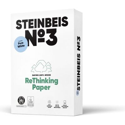 Steinbeis, Kopierpapier, Kopierpapier No.3 Rec. 80g weiss A3 500Bl (500 Blätter, 80 g/m²) Steinbeis, Kopierpapier, Kopierpapier No.3 Rec. 80g weiss A3 500Bl (500 Blätter, 80 g/m²)