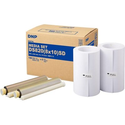 DNP DS 820 SD Media Kit 20x30 cm 2x 110 Prints (110 g/m², 20 x 30 Zentimeter, 220 Stk.), Fotopapier, Weiss DNP DS 820 SD Media Kit 20x30 cm 2x 110 Prints (110 g/m², 20 x 30 Zentimeter, 220 Stk.), Fotopapier, Weiss