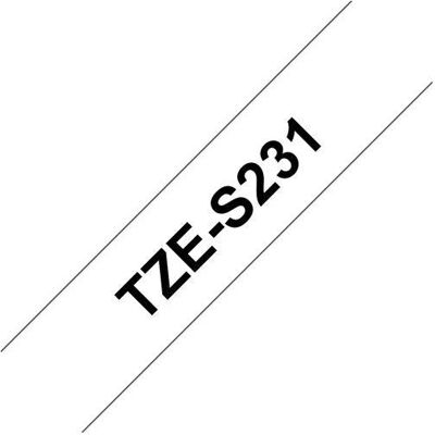 Brother Beschriftungsband, taśma TZ-231 (black on white) (1.20 cm, Weiss) Brother Beschriftungsband, taśma TZ-231 (black on white) (1.20 cm, Weiss)