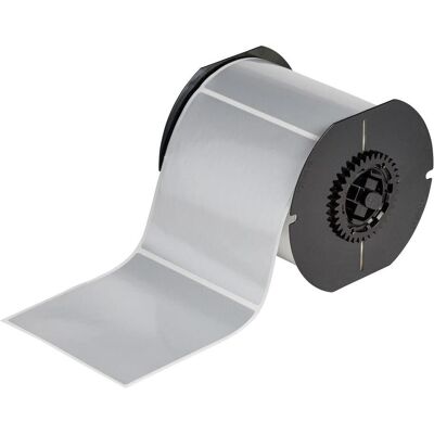 Brady, Etikettenrolle, B33-161-434, metallisierter Polyester, Silber, glänzend, 101.60 x 101.60 mm, extrem stark ha Brady, Etikettenrolle, B33-161-434, metallisierter Polyester, Silber, glänzend, 101.60 x 101.60 mm, extrem stark ha