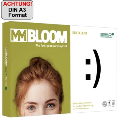 MM Bloom, Kopierpapier, Kopierpapier Excellent A3 80g 500BL weiss (A3, 500 Blätter, 80 g/m²) MM Bloom, Kopierpapier, Kopierpapier Excellent A3 80g 500BL weiss (A3, 500 Blätter, 80 g/m²)