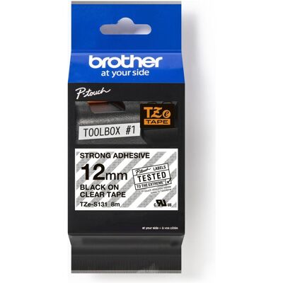 Brother Beschriftungsband, TZe-S131 (1.20 cm, Schwarz, Transparent) Brother Beschriftungsband, TZe-S131 (1.20 cm, Schwarz, Transparent)