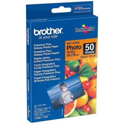 Brother Glossy Photo 260 g/m 10x15 cm (260 g/m², 10 x 15 cm), Fotopapier Brother Glossy Photo 260 g/m 10x15 cm (260 g/m², 10 x 15 cm), Fotopapier