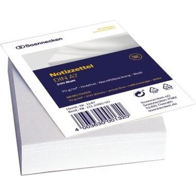 Soennecken, Kopierpapier, Zettelboxeinlage Papierformat: DIN A7 Grammatur: 70 g/m² (A7, 200 Blätter, 70 g/m²) Soennecken, Kopierpapier, Zettelboxeinlage Papierformat: DIN A7 Grammatur: 70 g/m² (A7, 200 Blätter, 70 g/m²)