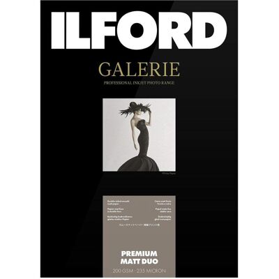 Ilford Galerie Premium Matt Duo 200g A3 25 Blatt (200 g/m², A3, 25 Stk.), Fotopapier, Weiss Ilford Galerie Premium Matt Duo 200g A3 25 Blatt (200 g/m², A3, 25 Stk.), Fotopapier, Weiss