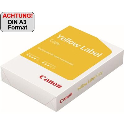 Canon Kopierpapier, Kopierpapier Yellow Label Copy 80823B80B A3 80g 500 Bl./Pack. (A3, 500 Blätter, 80 g/m²) Canon Kopierpapier, Kopierpapier Yellow Label Copy 80823B80B A3 80g 500 Bl./Pack. (A3, 500 Blätter, 80 g/m²)