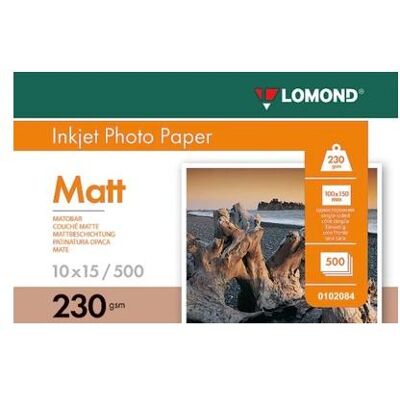Lomond Photo Inkjet Paper Matte 230 g/m2 10x15, 500 sheets (230 g/m², 10x15, 500 Stk.), Fotopapier, Weiss Lomond Photo Inkjet Paper Matte 230 g/m2 10x15, 500 sheets (230 g/m², 10x15, 500 Stk.), Fotopapier, Weiss