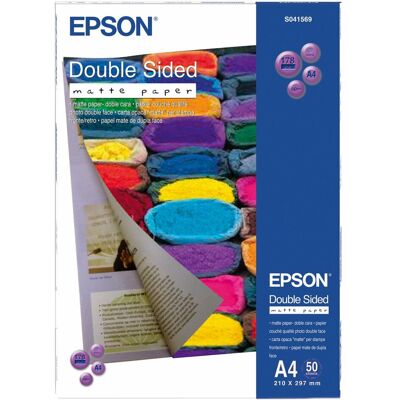 Epson Double-Sided Matte (178 g/m², A4, 50 Stk.), Fotopapier, Weiss Epson Double-Sided Matte (178 g/m², A4, 50 Stk.), Fotopapier, Weiss