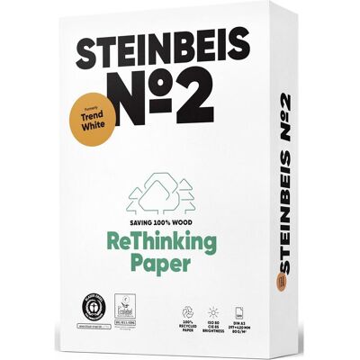 Steinbeis, Kopierpapier, Kopierpapier No.2 Rec. 80g weiss A3 500Bl (A3, 500 Blätter, 80 g/m²) Steinbeis, Kopierpapier, Kopierpapier No.2 Rec. 80g weiss A3 500Bl (A3, 500 Blätter, 80 g/m²)
