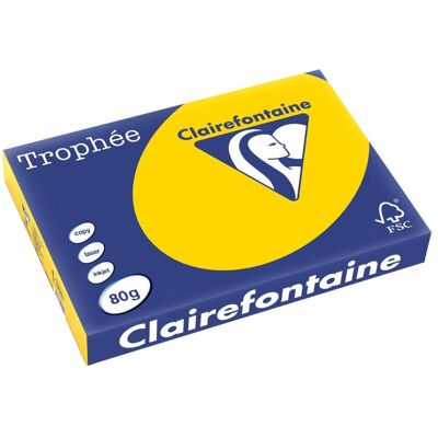 Clairalfa, Kopierpapier, Multifunktionspapier Troph‚e, A3, goldgelb (A3, 80 g/m²) Clairalfa, Kopierpapier, Multifunktionspapier Troph‚e, A3, goldgelb (A3, 80 g/m²)