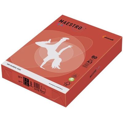 Maestro Color, Kopierpapier, Kopierpapier A3 80g 500BL korallenrot (A3, 80 g/m²) Maestro Color, Kopierpapier, Kopierpapier A3 80g 500BL korallenrot (A3, 80 g/m²)