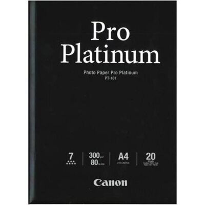 Canon PT-101, Photo Paper Pro Platinum (300 g/m², A4, 20 Stk.), Fotopapier, Weiss Canon PT-101, Photo Paper Pro Platinum (300 g/m², A4, 20 Stk.), Fotopapier, Weiss