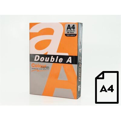 Double A, Kopierpapier, Farbiges Papier, 80 g, A4, 500 Blatt, Safran (A4, 80 g/m²) Double A, Kopierpapier, Farbiges Papier, 80 g, A4, 500 Blatt, Safran (A4, 80 g/m²)