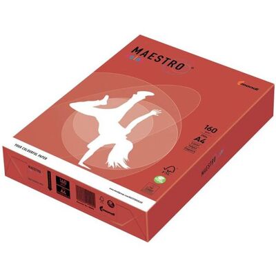 Maestro Color, Kopierpapier, Kopierpapier A4 160g 250Bl korallenrot (A4, 160 g/m²) Maestro Color, Kopierpapier, Kopierpapier A4 160g 250Bl korallenrot (A4, 160 g/m²)