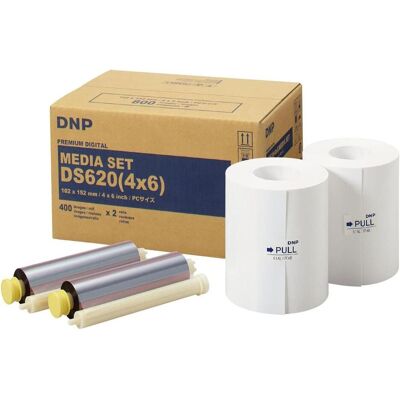 DNP Media Kit (10x15 cm, 400 Stk.), Fotopapier, Weiss DNP Media Kit (10x15 cm, 400 Stk.), Fotopapier, Weiss