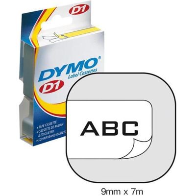Dymo Beschriftungsband, Tape D1 Black On White 9mmx7m (0.90 cm, Weiss) Dymo Beschriftungsband, Tape D1 Black On White 9mmx7m (0.90 cm, Weiss)