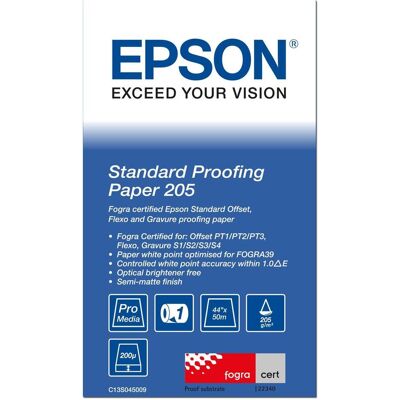 Epson Plotterpapier, Proofing Paper Standard (205 g/m², 5000 cm, 111.80 cm) Epson Plotterpapier, Proofing Paper Standard (205 g/m², 5000 cm, 111.80 cm)