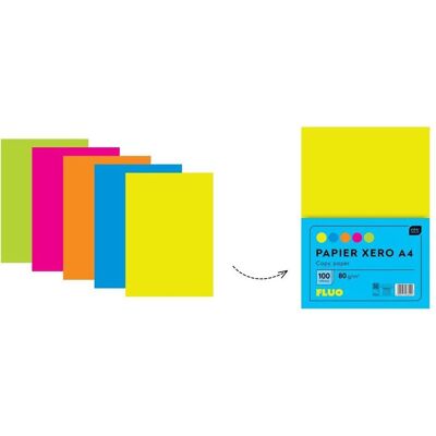 Interdruk, Kopierpapier, Fotokopierpapier A4 80g Fluo Farbmischung 100 Blatt (A4, 100 Blätter, 80 g/m²) Interdruk, Kopierpapier, Fotokopierpapier A4 80g Fluo Farbmischung 100 Blatt (A4, 100 Blätter, 80 g/m²)