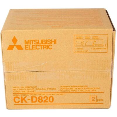 Mitsubishi Electric CK-D 820 10x15 cm 2x 430 Prints (10x15 cm, 430 Stk.), Fotopapier, Weiss Mitsubishi Electric CK-D 820 10x15 cm 2x 430 Prints (10x15 cm, 430 Stk.), Fotopapier, Weiss