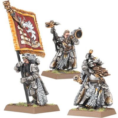Games Workshop Warhammer ToW - Empire de L'Homme : Etat Major de la Garde Teutogene (Metall) Games Workshop Warhammer ToW - Empire de L'Homme : Etat Major de la Garde Teutogene (Metall)