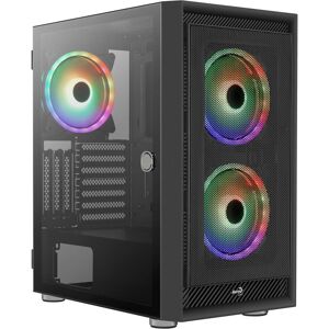 Aerocool Geh Midi Graphite black v3 MicroATX/ATX/MiniITX o.N (ATX, mATX, Mini-ITX), PC Gehäuse, Schwarz Aerocool Geh Midi Graphite black v3 MicroATX/ATX/MiniITX o.N (ATX, mATX, Mini-ITX), PC Gehäuse, Schwarz