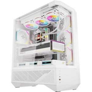 Darkflash Tech Darkflash DY460 computer case (White) + 4 ARGB fans (ATX, mATX), PC Gehäuse, Weiss Darkflash Tech Darkflash DY460 computer case (White) + 4 ARGB fans (ATX, mATX), PC Gehäuse, Weiss